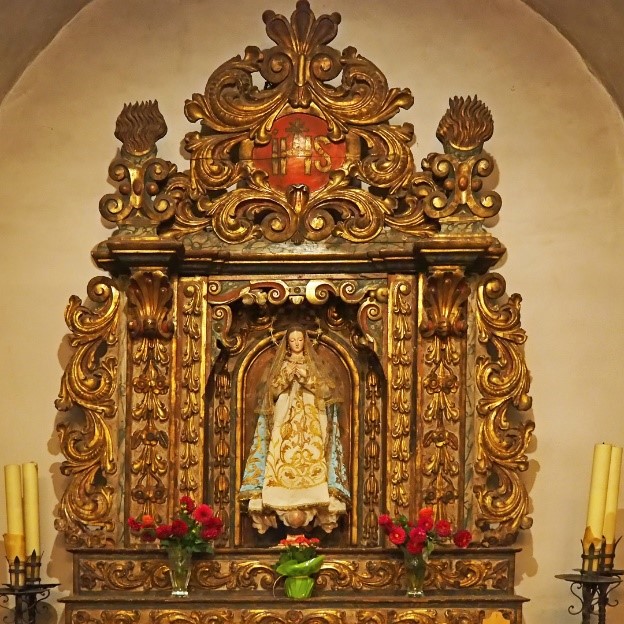 Retable d’une chapelle latérale Eglise Sant Corneli y Sant Cebria d’Ordino, Andorre